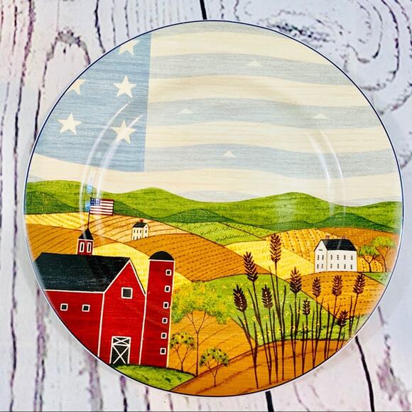 Warren Kimble America the Beautiful salad plates - Picture 2 of 5